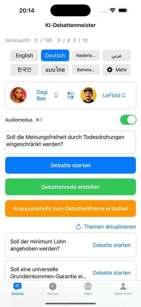 Intelligente Debatte